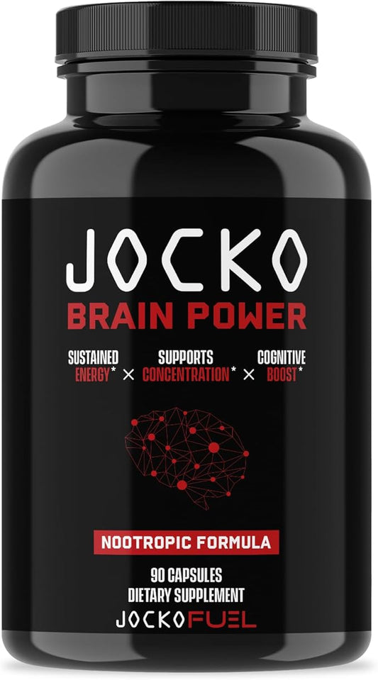 Jocko Fuel Discipline GO Brain Booster - Nootropic Dietary Supplements for Memory & Focus - PreWorkout Energy & Focus Supplement (90 Capsules)