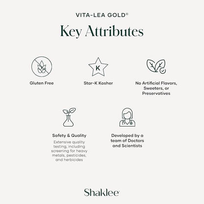 Shaklee Vita-Lea Gold® with Vitamin K for Adults Over 50 - High-Potency Formula for Heart, Immune, Bone, and Joint Health - Supports Physical Energy & Healthy Aging - Essential Vitamins - 120 Tablets