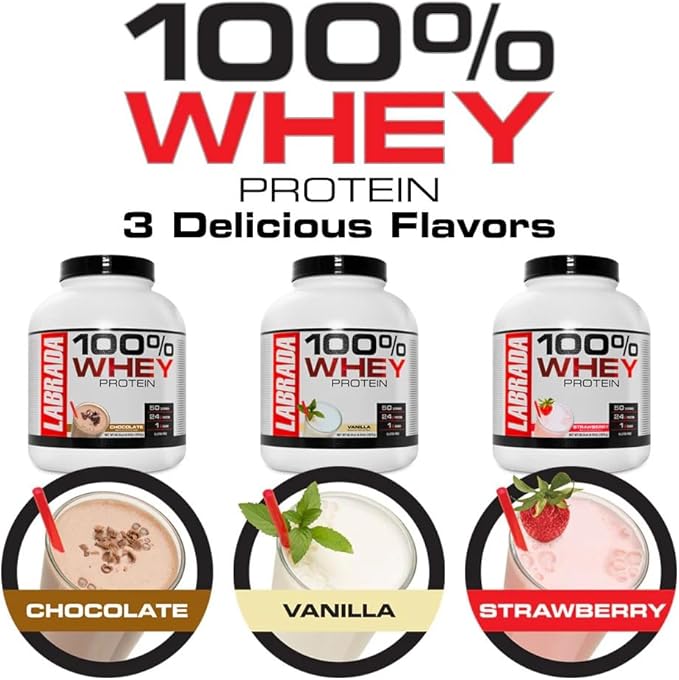 Labrada Nutrition 100% Whey Protein Chocolate 4.13 Pound