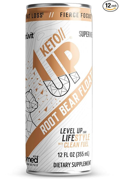 The Root Bear Float Keto//Up® Drink – Ready-to-Drink Ketones for Focus for Men and Women 12 Pack
