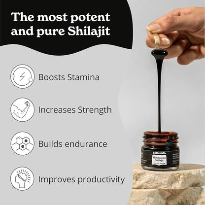 Pure Himalayan Shilajit Resin Pack of 5 High Potency Gold Grade 375 Servings for Energy Boost & Immune Support, 85+ Trace Minerals, 75%+ Fulvic Acid, with Lab Test Report,400 mg