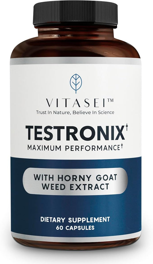 Testronix Performance Supplement for Men - Energy and Muscle Supplements for Mens Health - 60 Capsules