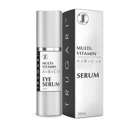 Eye Serum, Multi-Vitamin Skin Care Serum with Vitamins A, B, C and E, Rejuvenating Dark Spot Remover for Face and Under Eyes, Improves Age Spots, Fine Lines and Wrinkles, 30 ml
