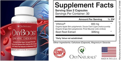 OxyBoost - Nitric Oxide Supplement (1 Bottle - 30 Servings)