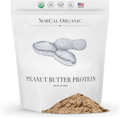 Norcal Organic Peanut Butter Protein Powder - 2lb | Vegan, Low-Cal, 11g Protein | from Southwest Texas Organic Farms