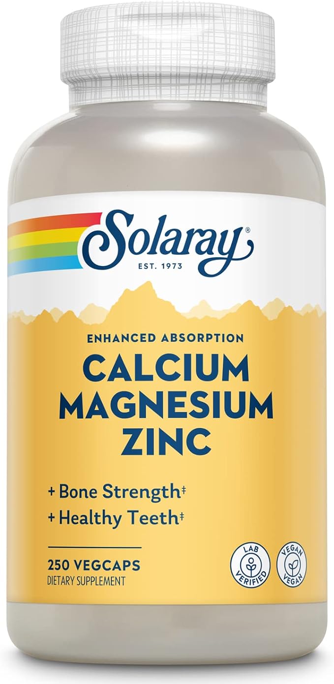 Solaray - Calcium, Magnesium, Zinc 1000/500mg - 250ct Vcp