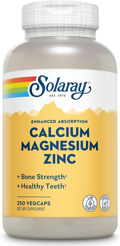 Solaray - Calcium, Magnesium, Zinc 1000/500mg - 250ct Vcp