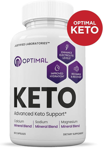 (3 Pack) Optimal Keto Pills 1275MG New & Improved Formula Contains Apple Cider Vinegar Extra Virgin Olive Oil Powder Green Tea Leaf 180 Capsules