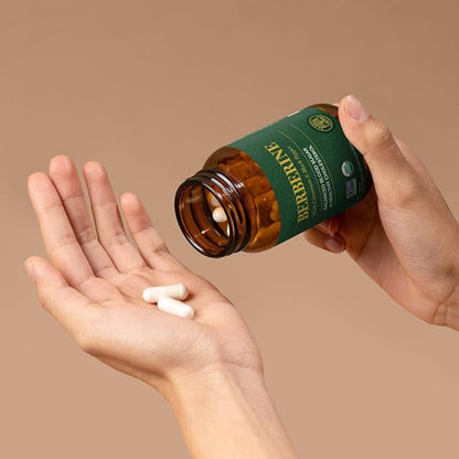 Global Healing Organic Berberine (Berberina) with Ceylon Cinnamon & Black Pepper, 1200 mg- Extra Strength Berberine Supplement & Complex for Weight Loss (60 Capsules)