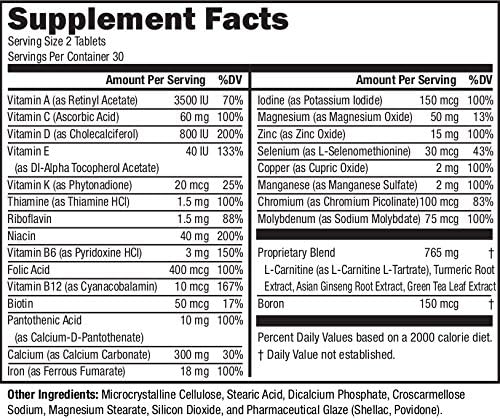 Multivitamin for Women with Green Tea Extract and Asian Ginseng (60 Count)