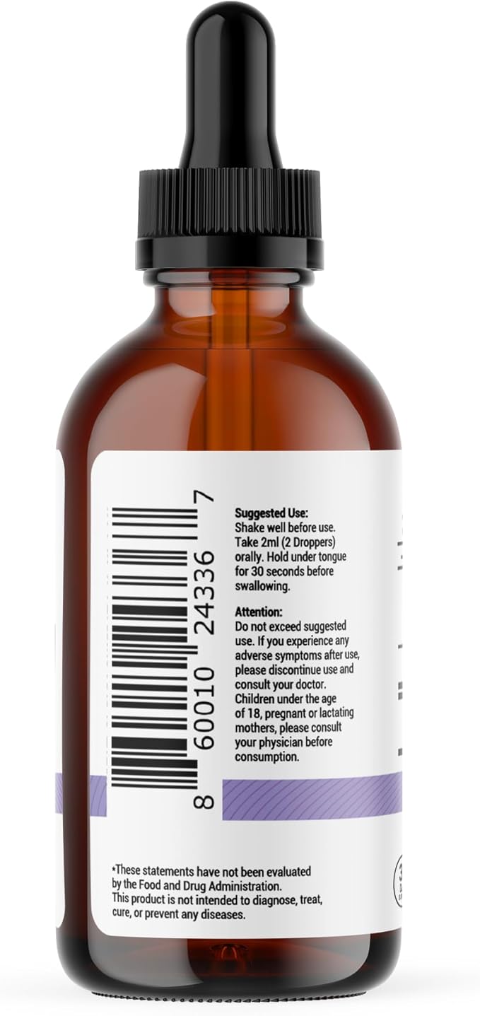 Magnesium Glycinate Liquid Magnesium Supplement Women, Men & Kids – Magnesium Bisglycinate 100 mg for Natural Calm, Muscle Recovery & Joint Support – Magnesium Liquid Vitamins (30 Days) – Lemon Flavor