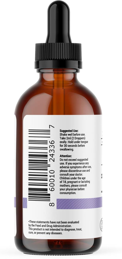 Magnesium Glycinate Liquid Magnesium Supplement Women, Men & Kids – Magnesium Bisglycinate 100 mg for Natural Calm, Muscle Recovery & Joint Support – Magnesium Liquid Vitamins (30 Days) – Lemon Flavor