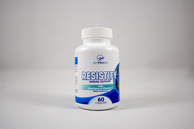 Resistify Adult Immune Support Supplement, Elderberry, Vitamin C, Zinc, Echinacea, Ginger, Probiotic and More, 60 Count