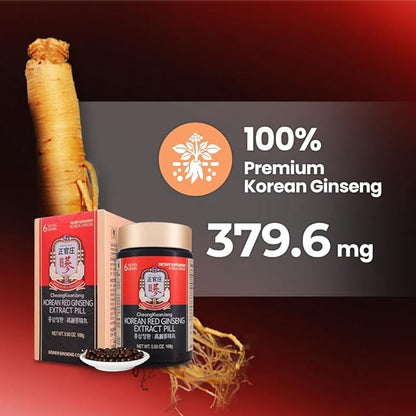 CheongKwanJang Korean Panax Red Ginseng Extract 800 Pills, Panax Ginseng Root Powder Pills for Men & Women, Natural Energy Supplements
