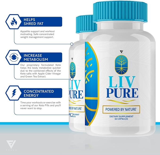 Fyvus Liv Pure Capsules Liver Detox Weight Loss Pills, LivPure Supplement - Live Pure Liver Detox Cleanse Product Supplements, LivePure Diet Hydration Reviews Liv Pur Health Support (60 Capsules)