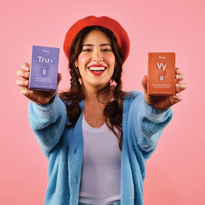 Tru+ Dual Appetite Suppressant for Weight Loss - 30-Day Kit - Blood Chemistry - Food Dietary Supplements for Women & Men - 1 Box of Tru+™ (56 Capsules)