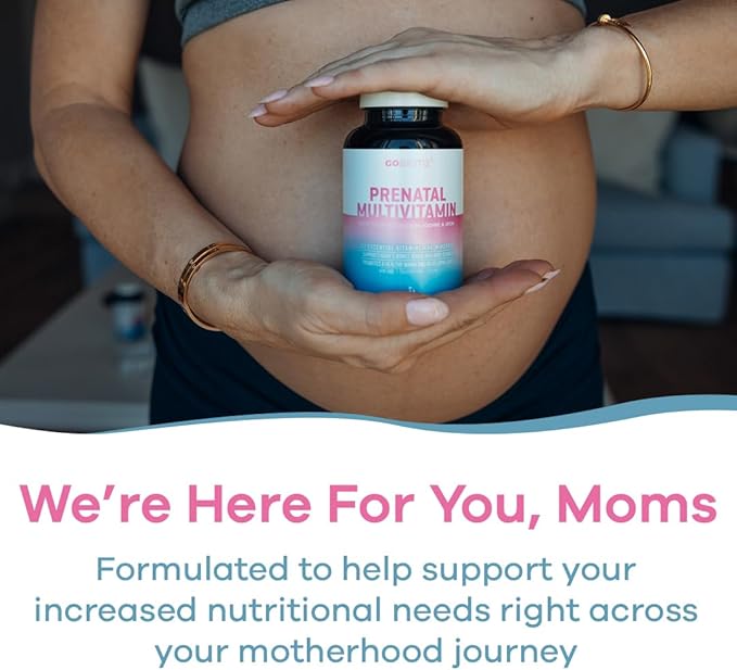 GOBIOTIX Prenatal Vitamins for Women | Vitamins with Iron, Calcium, Vitamin D2, C, Zinc & Folic Acid for Pregnant Women | Pre & Post Pregnancy - Once Daily Multivitamin Capsules, Non-GMO