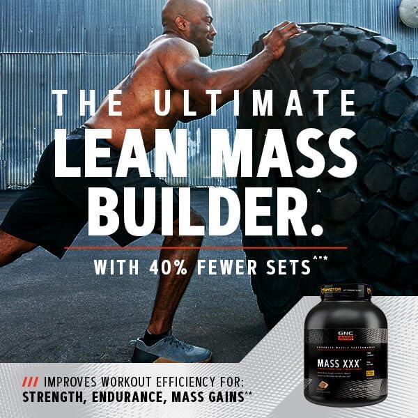 GNC AMP Mass XXX with MyoTOR Protein Powder | Targeted Muscle Building and Workout Support Formula with BCAA and Creatine | Chocolate | 13 Servings