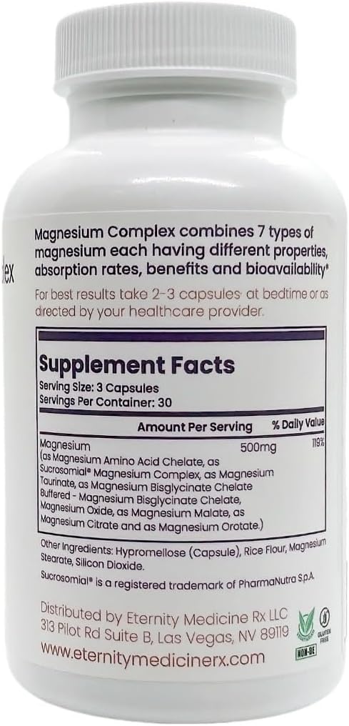 Magnesium Complex – Supports Muscle Function, Bone Health & Relaxation – 90 Capsules