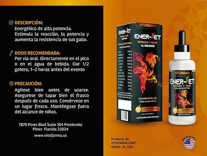 Ener-Jet Energy Booster for Rooster Natural Multivitamin - Liquid 60 ml