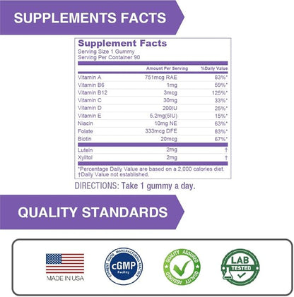 Lovita Kids Multivitamin Gummies, 90 Gummies (90 Count)