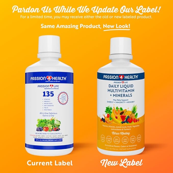 Mega Liquid Multivitamins, Trace Minerals, Amino Acids, Turmeric for Adults, Men, Women, Teens, Kids, Non-GMO, No Soy, No Dairy