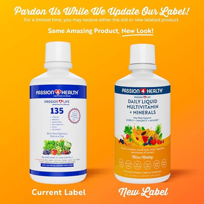 Mega Liquid Multivitamins, Trace Minerals, Amino Acids, Turmeric for Adults, Men, Women, Teens, Kids, Non-GMO, No Soy, No Dairy