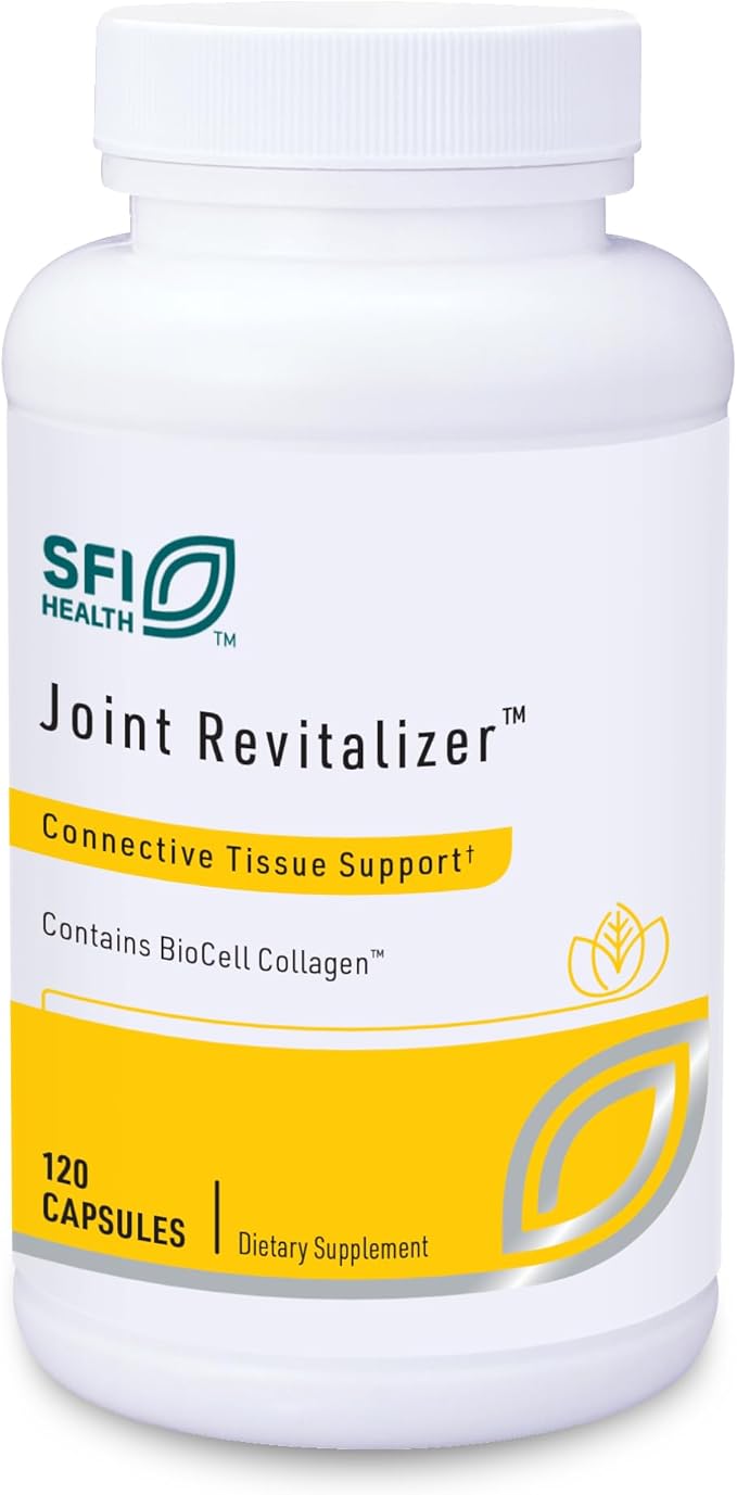 Klaire Labs Joint Revitalizer - Patented Hydrolyzed Collagen Peptide Formula with Chondroitin, MSM & Hyaluronic Acid, Hypoallergenic Connective Tissue Support (120 Capsules)