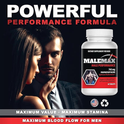 Perform- Male Supplement- Men Add 1-3 Inches Fast- All Natural, Lab Tested for Purity- No Banned Substances- 60 Tablets