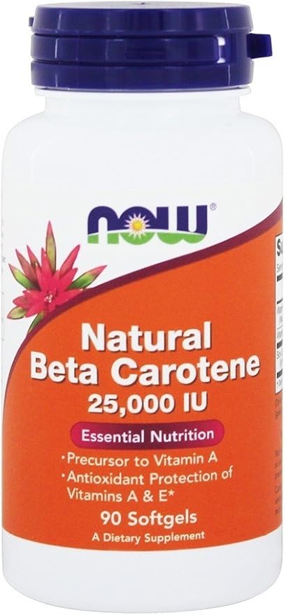 Now Foods - Beta Carotene (Natural) D. Salina with Mixed Carotenoids 25000 IU - 90 Softgels