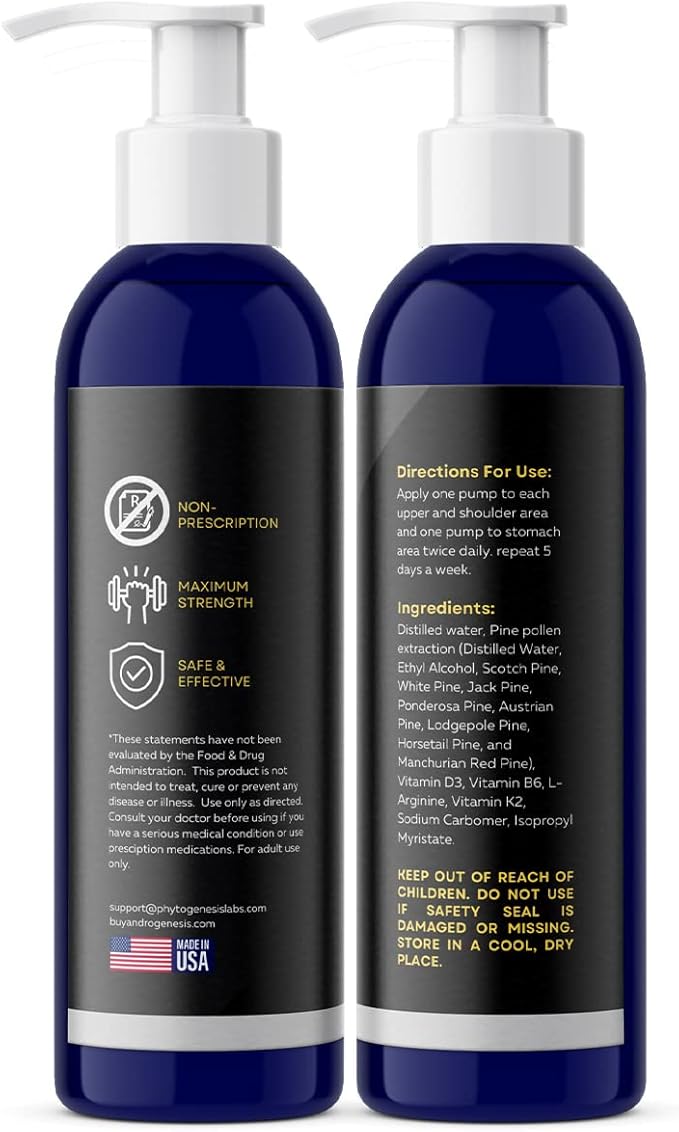 Enhanced Formula – Low T Support Gel – T Booster for Men – Muscle Recovery, Energy Booster, Healthy Aging – Now with Vitamins D3, K2, B6 and L-Arginine