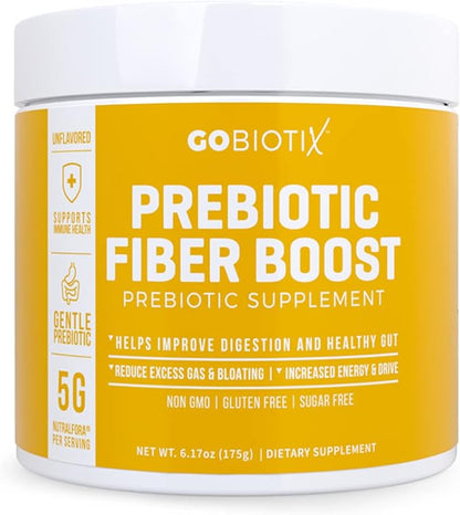 GOBIOTIX Fiber Supplement - Prebiotic Soluble Fiber Powder, Supports Gut Health and Digestive Regularity - Gummies Alternative - Gluten & Sugar Free, Keto, Vegan - 1 Scoop Daily, 35 Servings (1 Pack)