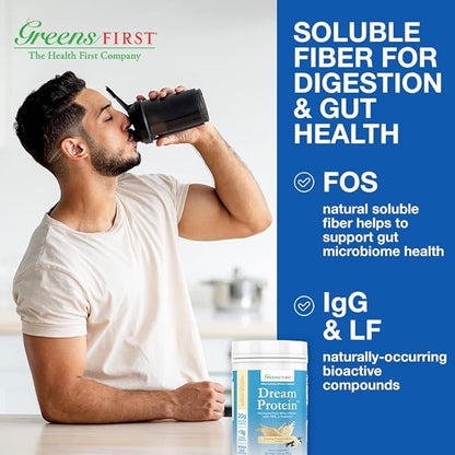 Greens First Dream Whey Protein Powder, Creamy French Vanilla, 30 Servings – 20 g Protein – Low Carb Powder – Hormone-Free, Non-GMO, No Artificial Sweeteners/MSG/Aspartame, 26.5 oz