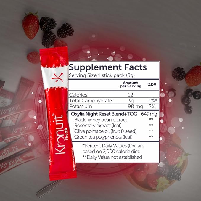 Fire 2.0 - Sanki's 100% All-Natural Dietary Supplement Thermogenic Box with 27 Packets in Red Berries Flavor