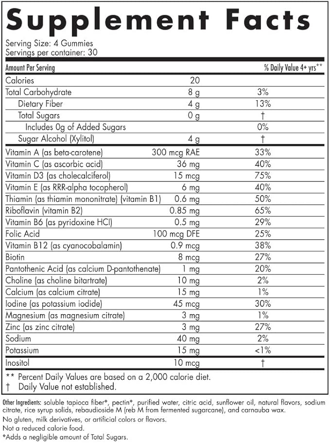 Nordic Naturals Zero Sugar Kids Multi Gummies, Orange Lemon - 120 Gummies - Great-Tasting Multivitamin for Ages 4+ - Supports Growth & Development - Non-GMO, Vegetarian - 30 Servings