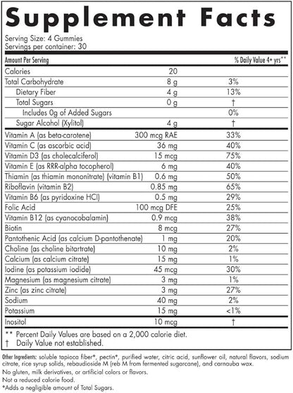 Nordic Naturals Zero Sugar Kids Multi Gummies, Orange Lemon - 120 Gummies - Great-Tasting Multivitamin for Ages 4+ - Supports Growth & Development - Non-GMO, Vegetarian - 30 Servings