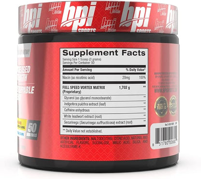 BPI Sports 1.M.R Vortex Pre Workout Powder, Non Habit Forming, Sustained Energy & Nitric Oxide Booster, Power Juice, 5.3 Ounce