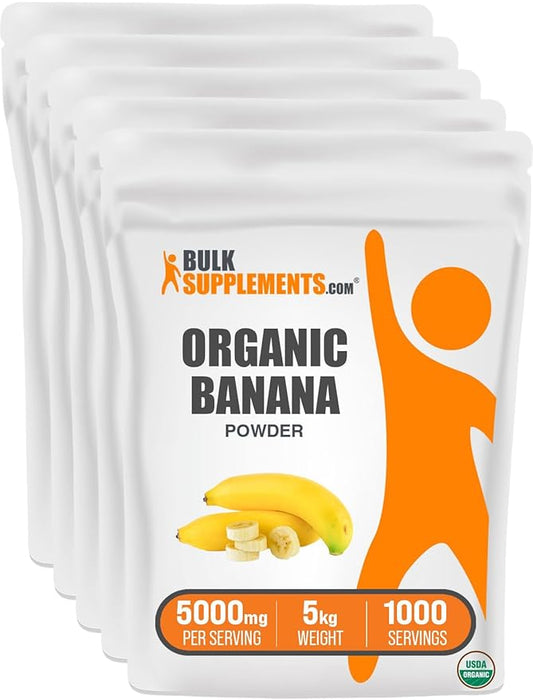 BulkSupplements.com Organic Banana Powder - Fruit Powder - Banana Flavoring Powder - Smoothie Powder - Dried Bananas Powder (5 Kilograms - 11 lbs)