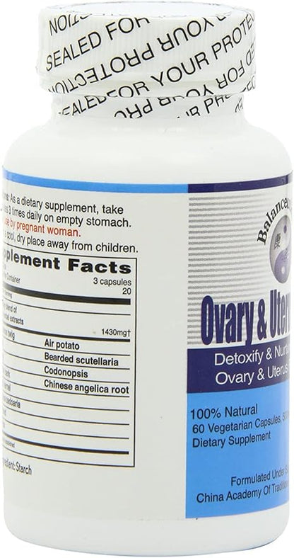 Ovary & Uterus Clean, 500 mg Dietary Supplement Capsules, 60-Count Bottle (Pack of 2)