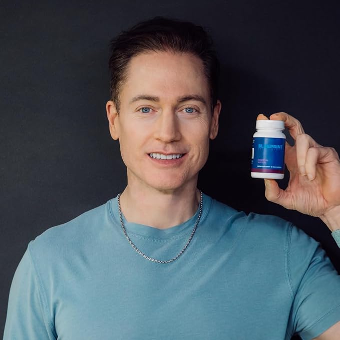 Blueprint Bryan Johnson Essential Softgel Supplement - Letein, Zeaxanthin, Lycopene, Vitamin K1 & K2 MK-7 & MK-4 - Optimal Vision, Bone & Heart Health Support - Vegan, All Ages (30 Servings)