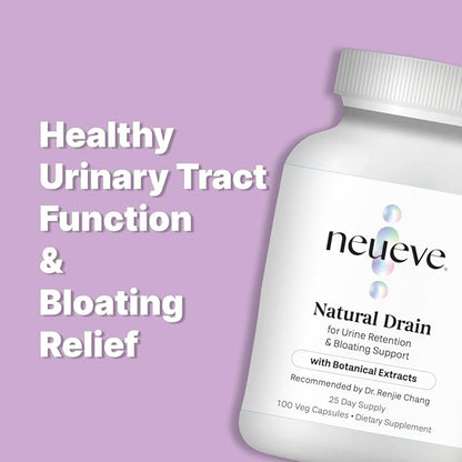 NeuEve Urine Control with Natural Drain Daily Supplement | Helps Reduce Urine Retention, Supporting a Healthy Urinary Tract