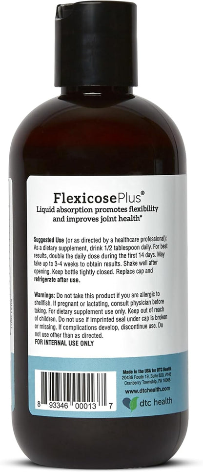 Flexicose Plus - Liquid Joint Care - 8 fl oz - Advanced Joint Support Supplement with Glucosamine, Chondroitin & MSM Complex Joint Care for Men and Women
