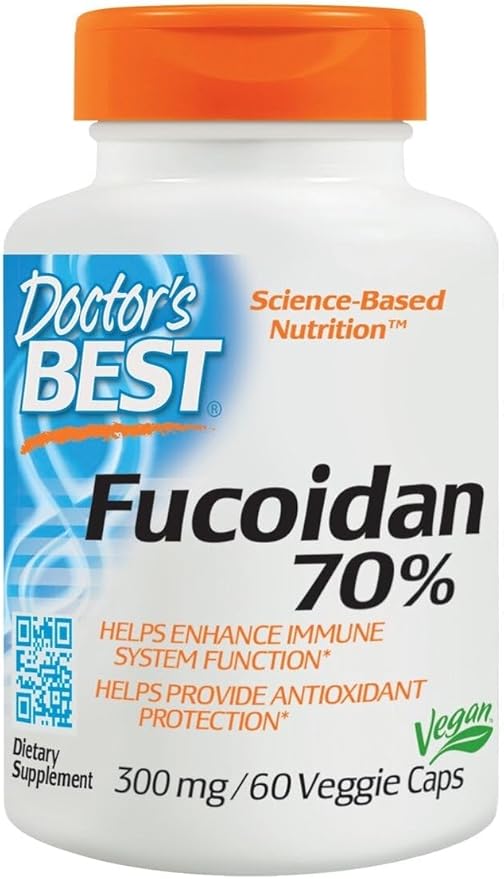 Doctor's Best Fucoidan 70%, Non-GMO, Vegan, Gluten Free, 60 Count