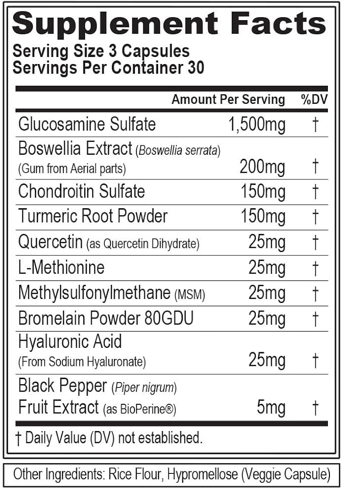 Evlution High Absorption Joint Support Supplement Nutrition FLEXMODE Joint Supplement with Advanced Joint Vitamins Including Glucosamine Chondroitin MSM Boswellia and Hyaluronic Acid - 30 Servings