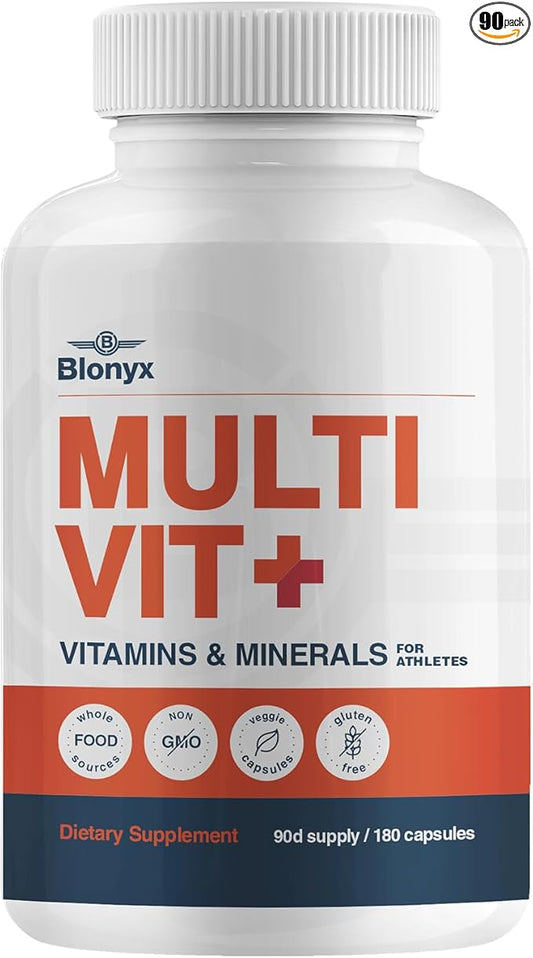 Multivit+ Athlete's Multivitamin - Whole Food-Sourced Nutrients, Supports Performance & Muscle Health, 90 Day Supply