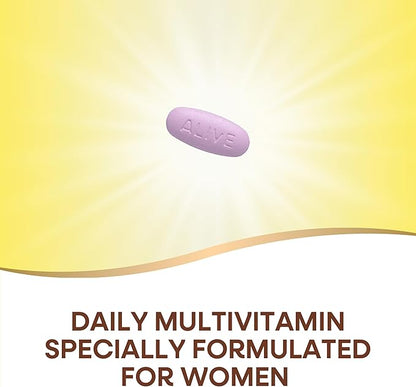 Nature's Way Alive! Daily Complete Multivitamin for Women, Supports Energy Metabolism, Hair, Skin & Nails*, B-Vitamins, 130 Tablets, 130 Tablets (Packaging May Vary)