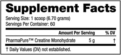 NutraBio Pure Creatine Monohydrate Powder Supplement, Citrus Rush, (300 g) - Supports Bulk Muscle Energy, Recovery, and Strength - HPLC Tested Pure Grade Creatine Powder Supplement for Men and Women