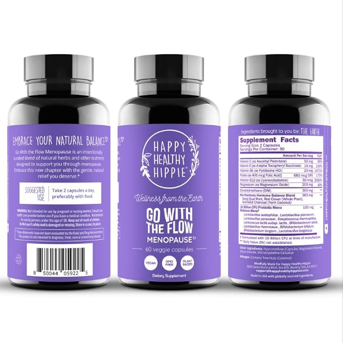 Menopause Support – DIM Supplement + Probiotics | Estrogen Supplement for Women | Dong Quai for Menopause Relief | Hormone Balance for Women | Hot Flashes, Mood Swings, & Night Sweats - Vegan, 60ct