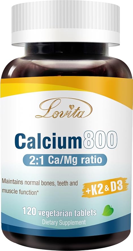 Calcium 800 mg | Highly Absorbable Bone Support with Magnesium, Vitamin D3 & K2 | Plus Zinc, Copper & Manganese | Vegan Supplement, 120 Tablets