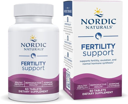 Nordic Naturals Fertility Support - Unflavored - 60 Capsules - Women’s Fertility Supplement for Hormone & Ovulation Support - Natural Vitamins & Minerals for Reproductive Support - 30 Servings